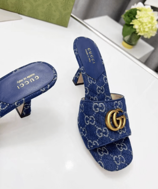Gucci Women’S Gg Denim Sandals