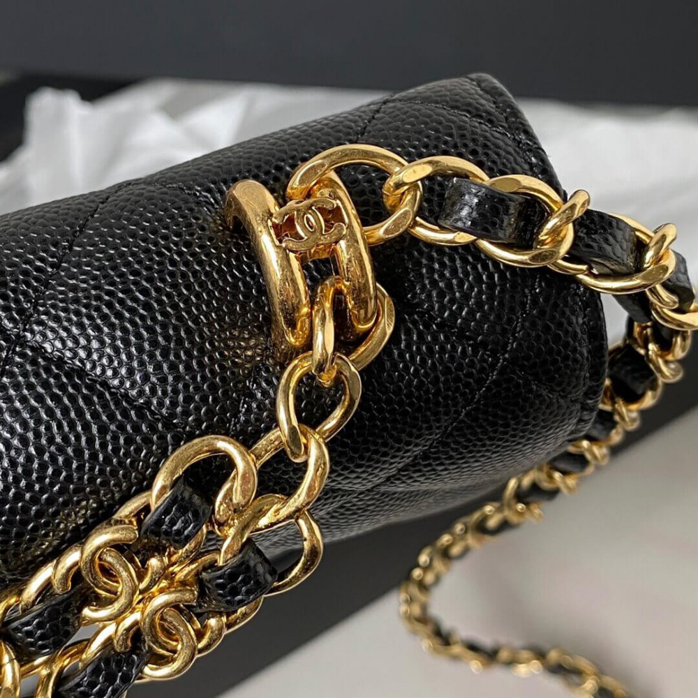 Chanel Grained Calfskin Wallet on Chain 19cm