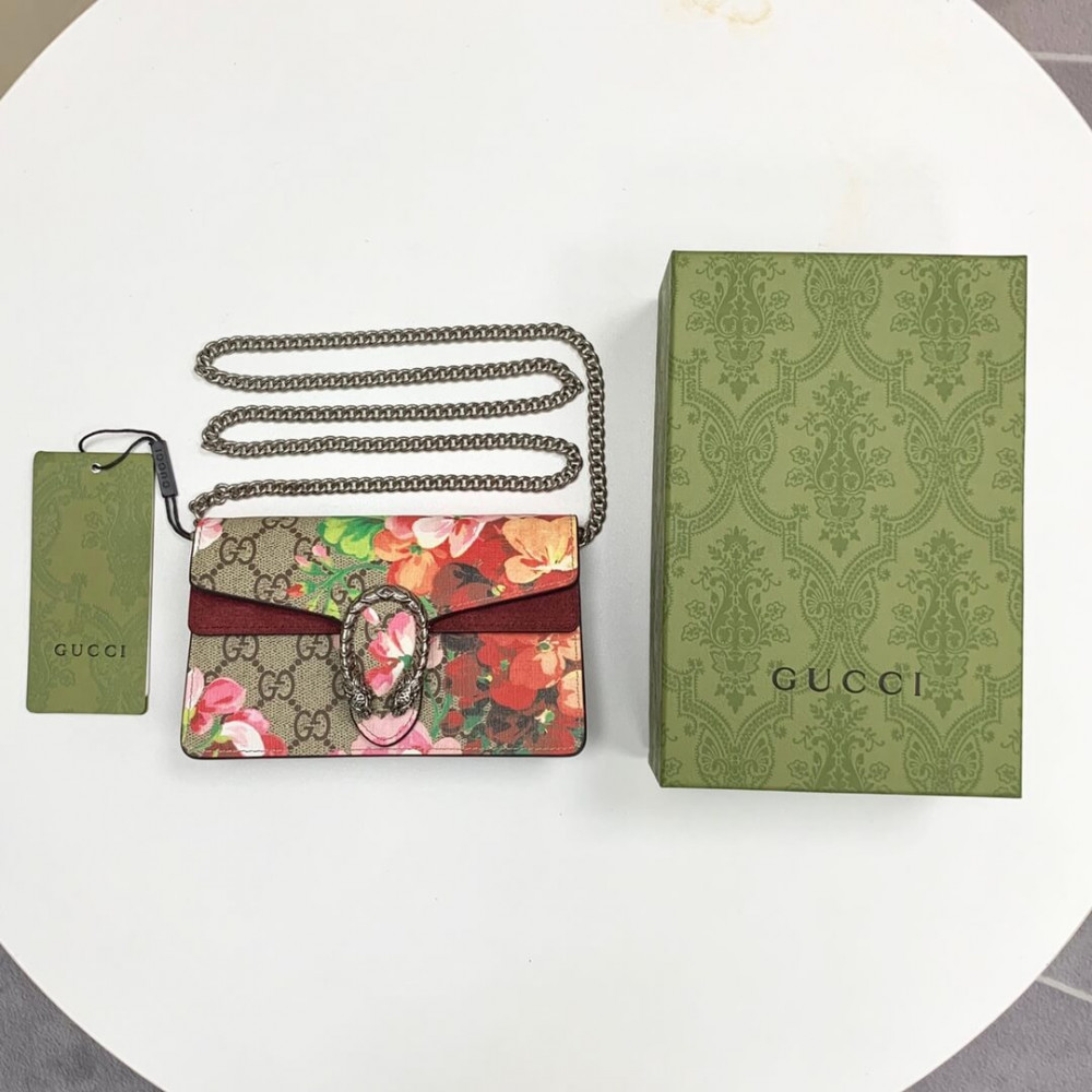 Gucci Dionysus GG Blooms Super Mini Bag Red