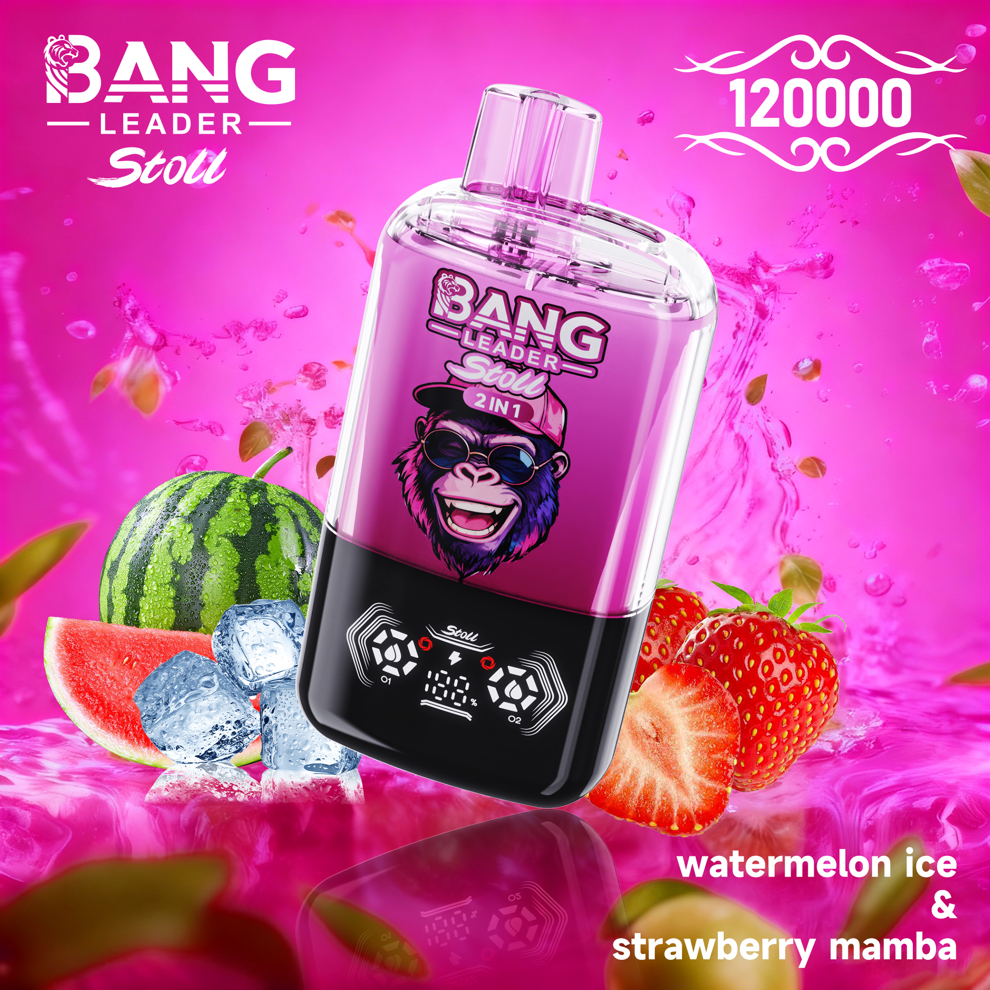 Bang Leader Stoll 120K Puffs 2-in-1 Prefilled Vape | Dual Flavor,  Rechargeable