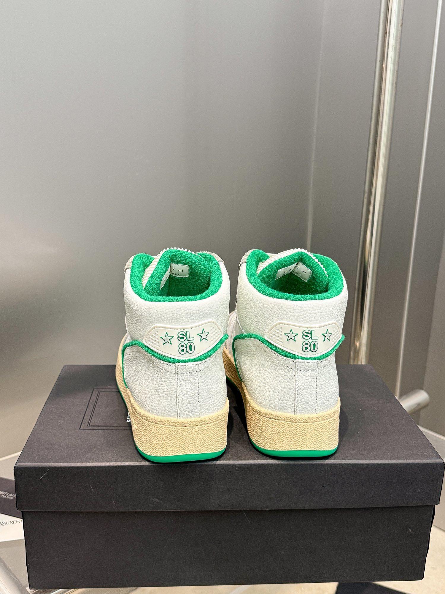 YSL Leather High Top Sneakers