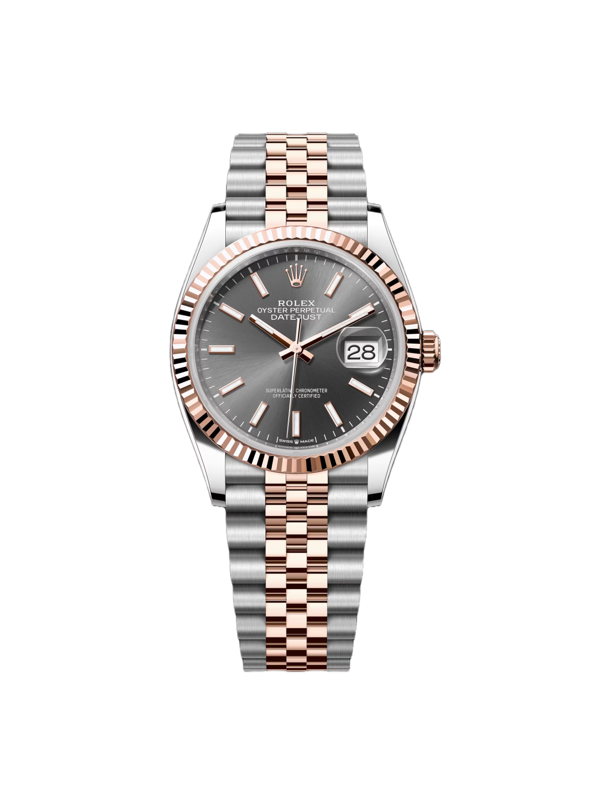 Rolex  Datejust 36mm 126231 Slate/Gray Dial Oystersteel and 18K Rose gold Oyster Bracelet