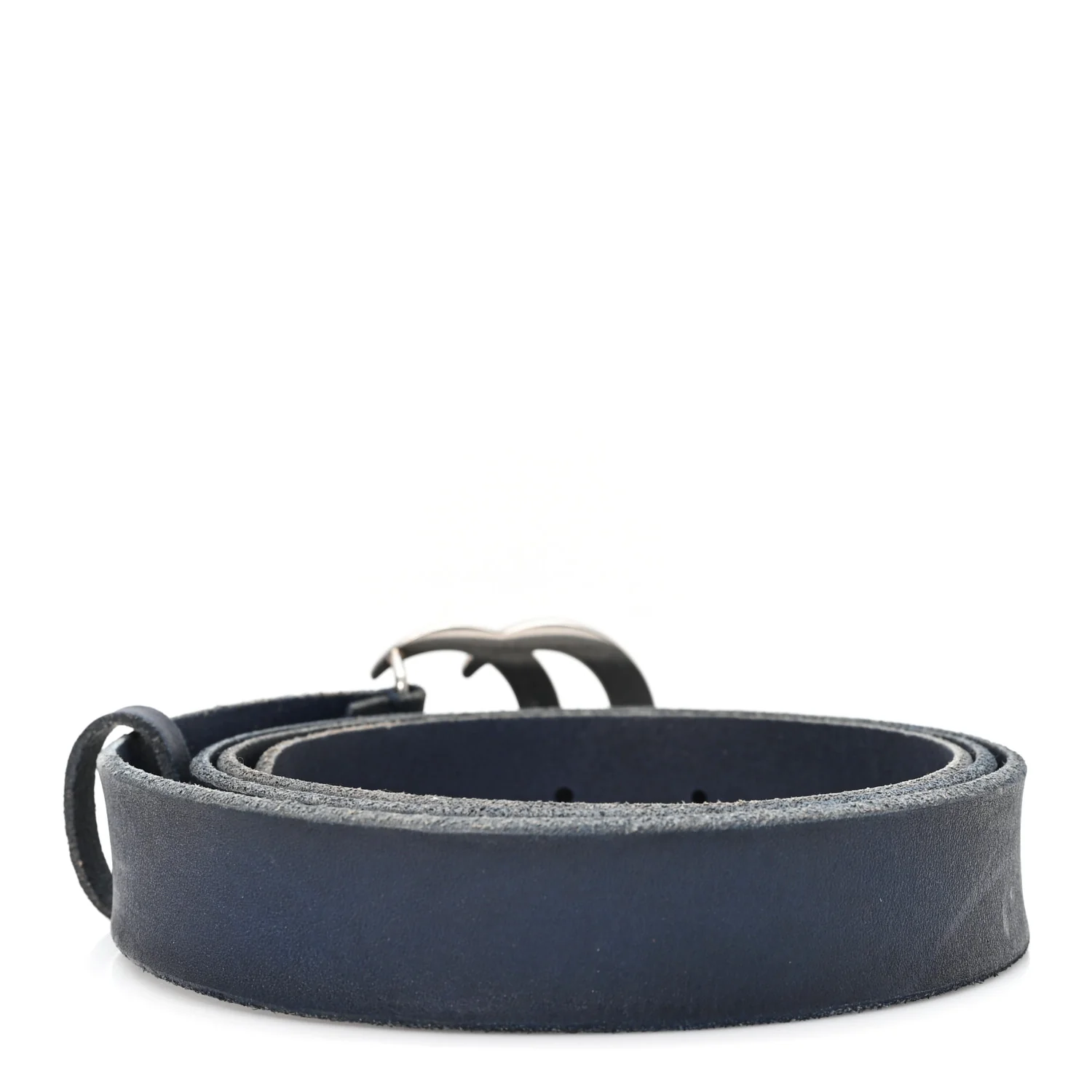 Cuoio Toscano Nickel Double G 30mm Belt 115 46 Blue
