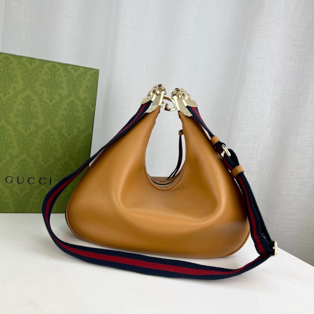Gucci Brown Leather Attache Medium Shoulder Bag 35cm 702823