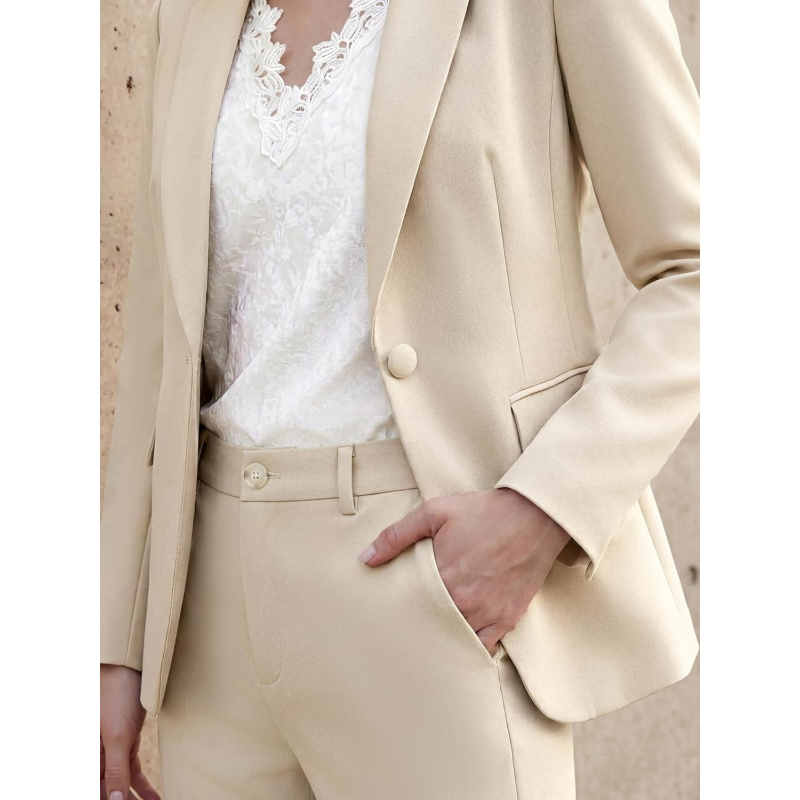 Women's 2 Piece Pants Suit - Wrinkle-Free Business