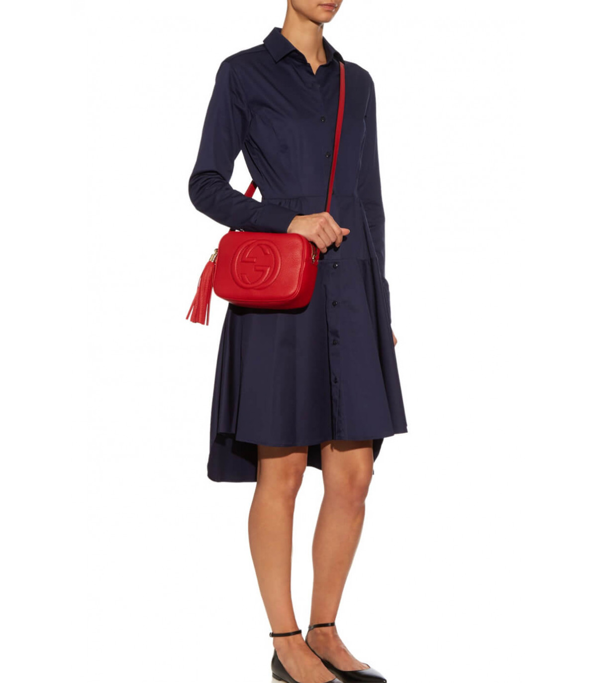 Gucci Soho Small Leather Disco Bag Red