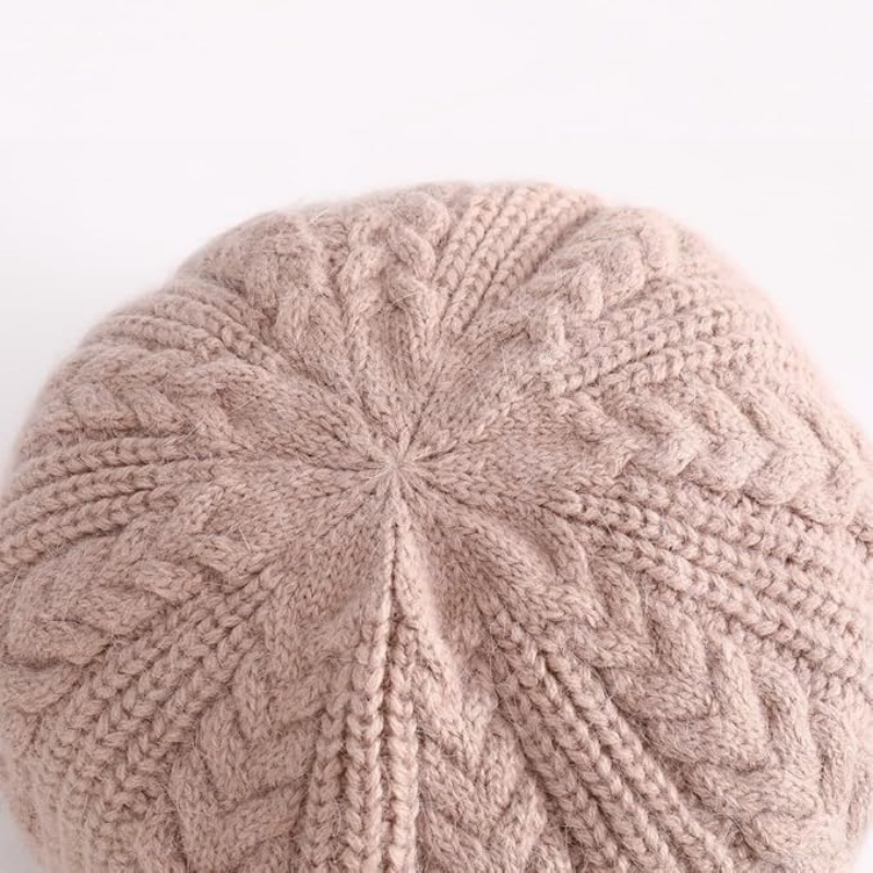 Women's Winter Knit Beanie with Brim