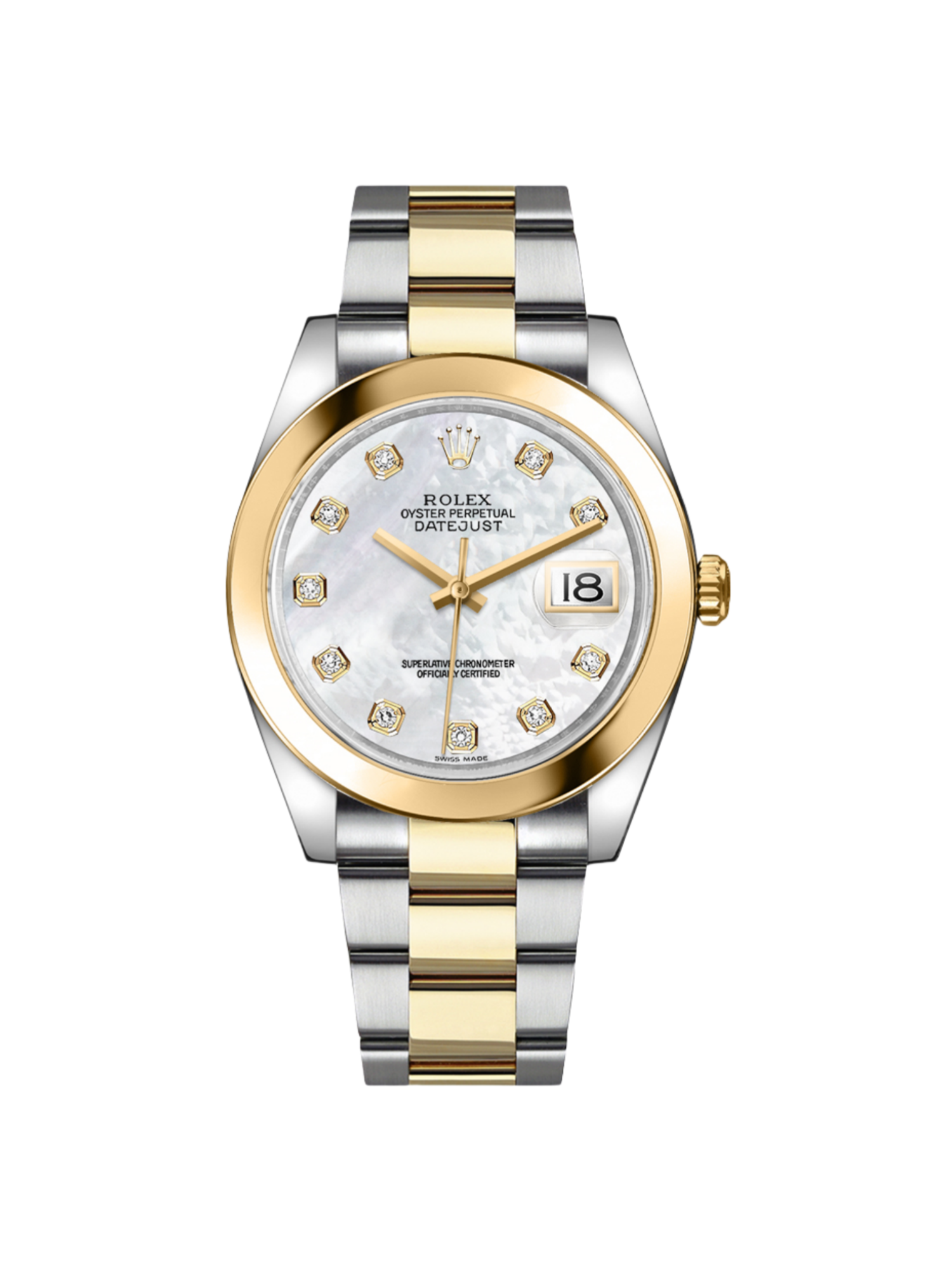 Rolex Datejust 41mm 126303 White MOP Diamond Jubilee Steel and Yellow Gold