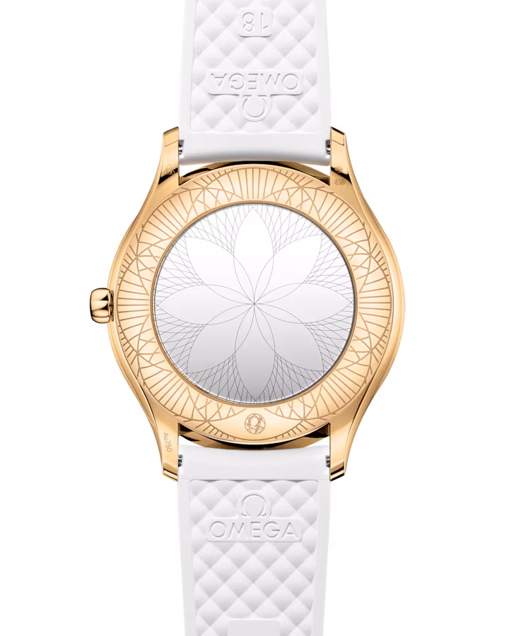 Omega De Ville Trésor 36mm White Dial with Diamonds Moonshine™ 18k Rose Gold Strap 428.57.36.60.04.001