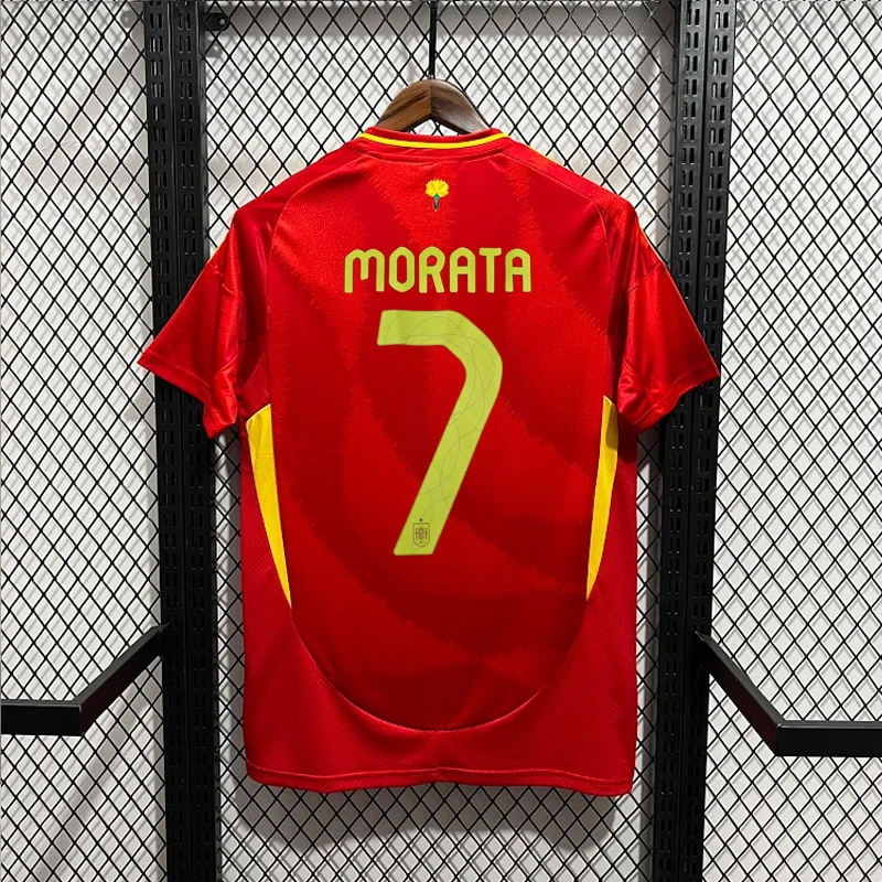2024-25 Spain Euro Home MORATA GERARD OLMO RODRIGO Football Jersey