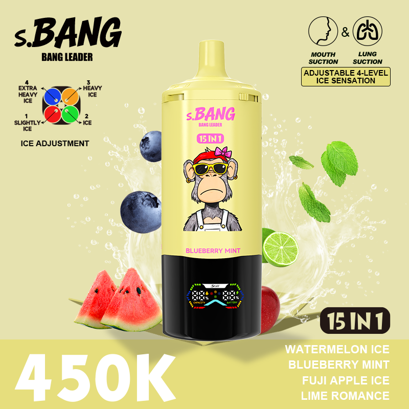 Bang 450K Puffs 15-in-1 Prefilled Vape | 15 Flavors,  Rechargeable