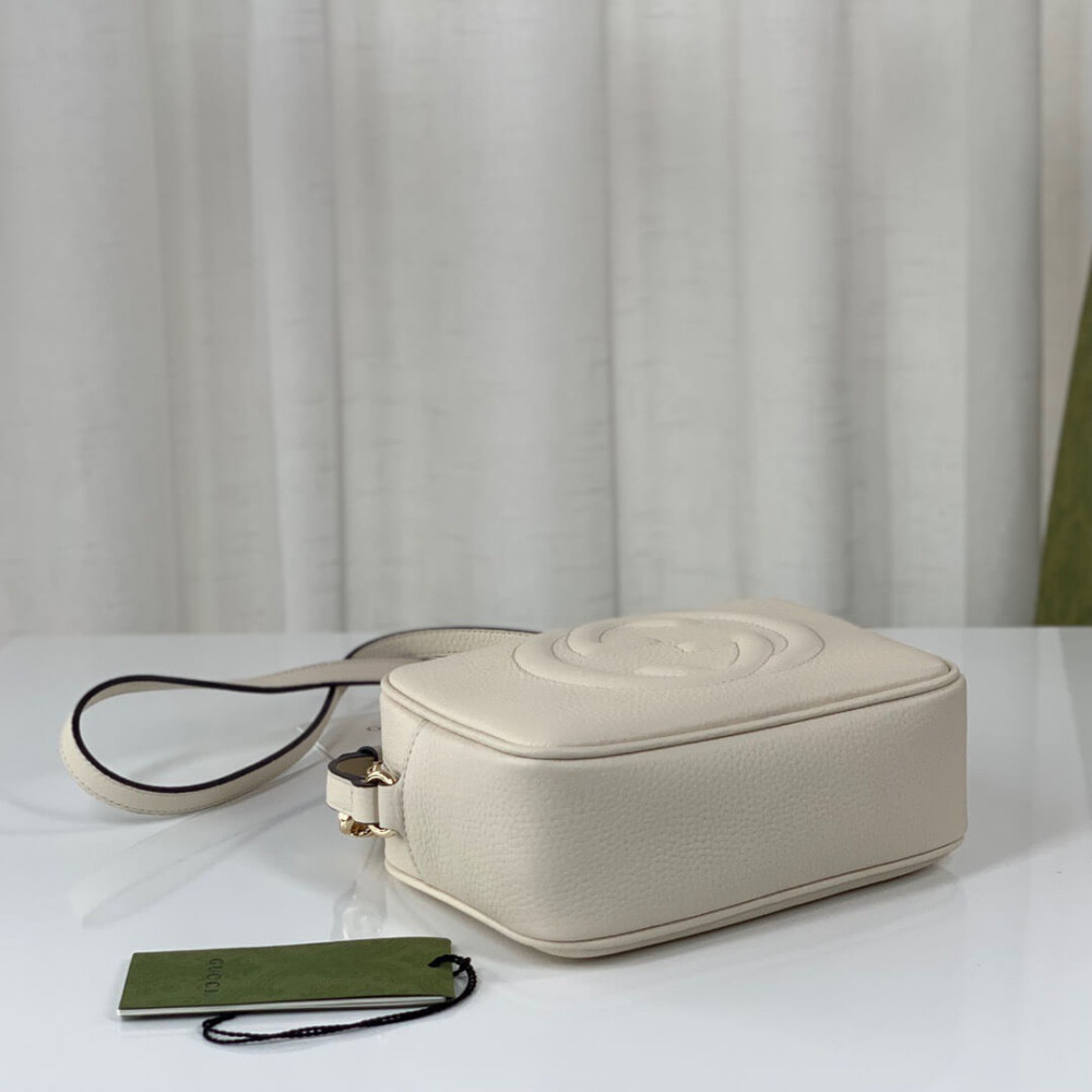 Gucci Soho Small Leather Disco Bag White
