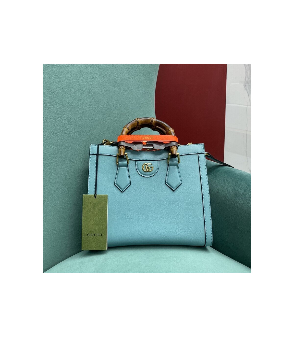 Gucci Diana Small Tote Bag Light Blue