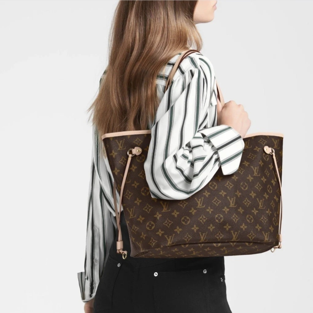 Louis Vuitton Neverfull MM Monogram Pivoine Pink 31Cm M41178