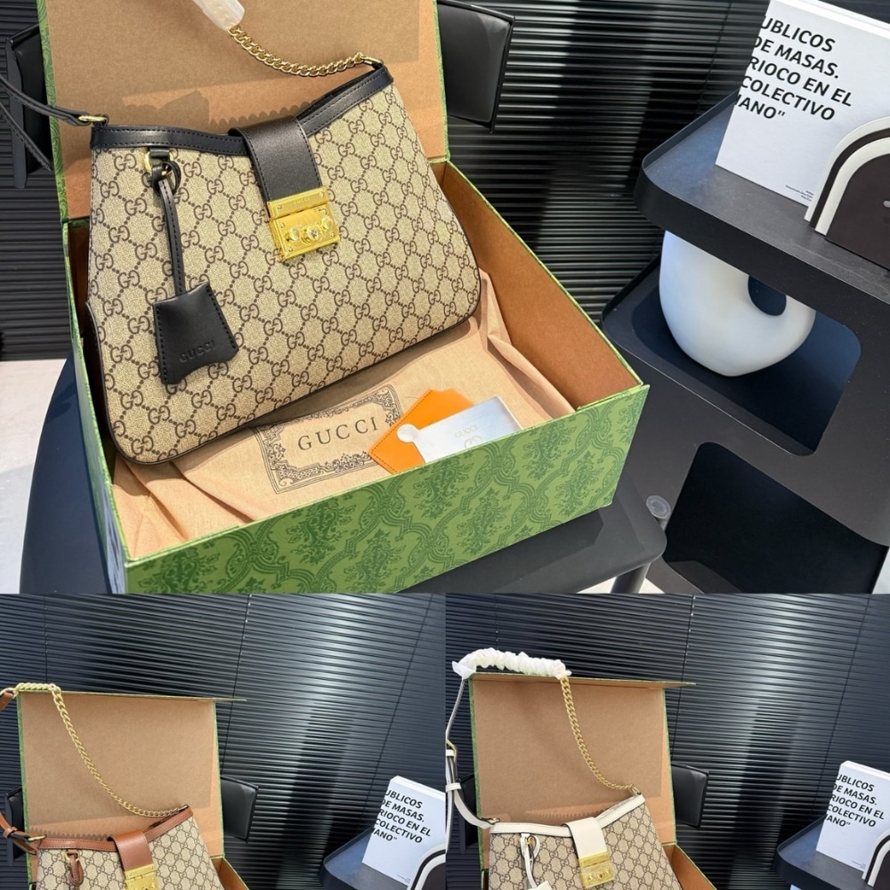 Gucci Padlock Gg Medium Shoulder Bag Brown 33cm ‎795113 Khnkg 8534