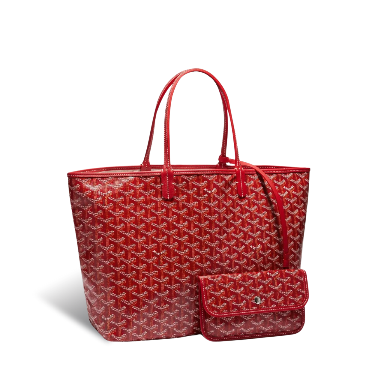 Goyard Saint Louis Pm 34Cm Dark Red Canvas Chevroches Calfskin
