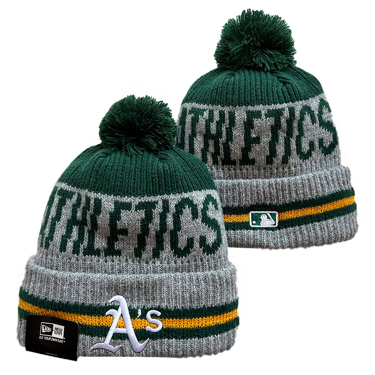 Athletics Repeat Cuffed Knit Hat with Pom