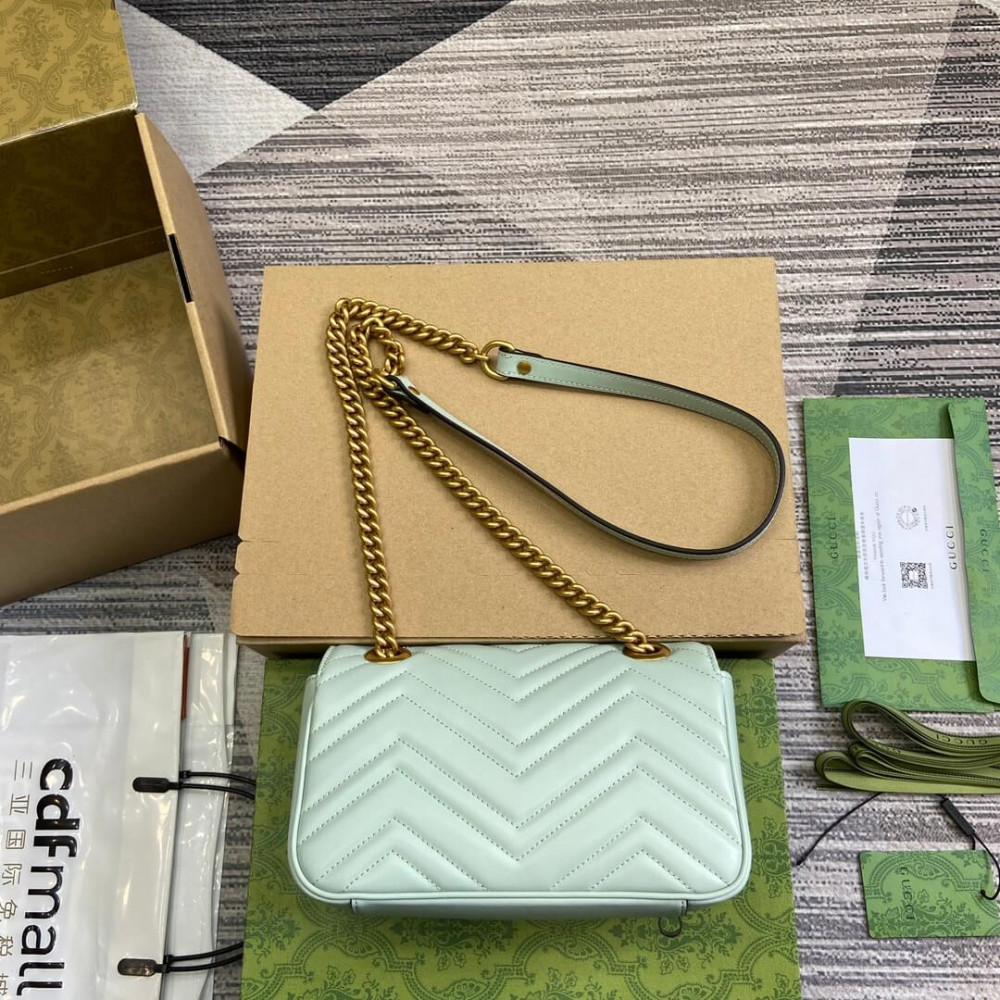 Gucci GG Marmont Matelasse Mini Bag Pale Green