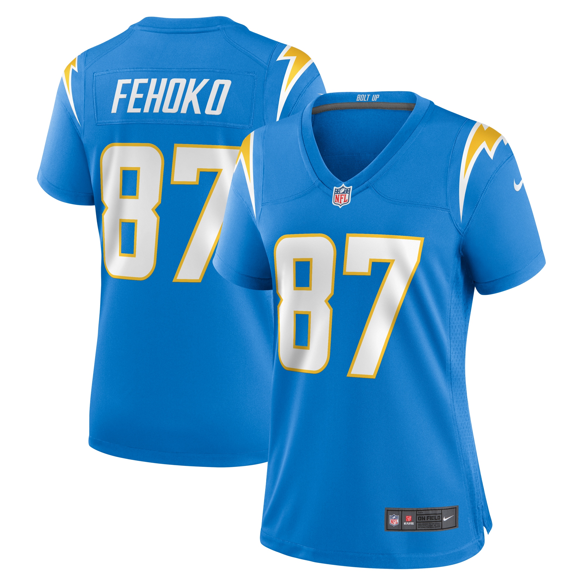 Simi Fehoko Los Angeles Chargers Nike Women's  Game Jersey -  Powder Blue