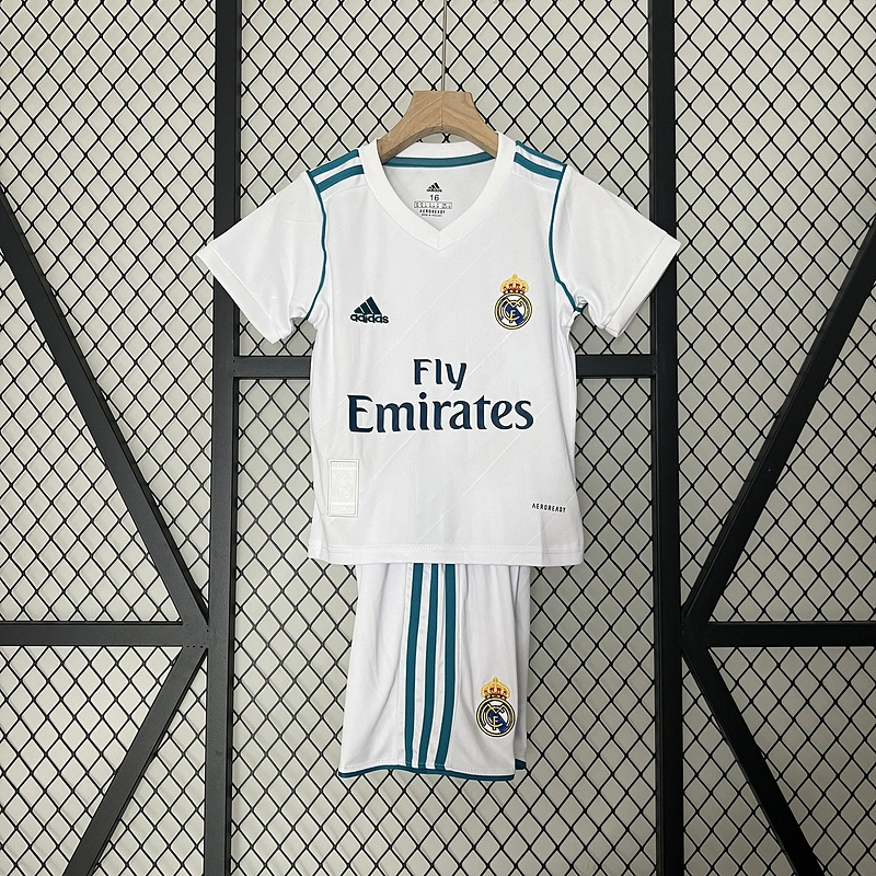 Retro KIDS 2017-18 Real Madrid home RONALDO Benzema BALE Sergio Ramos ISCO KROOS MODRIC Football jersey retro