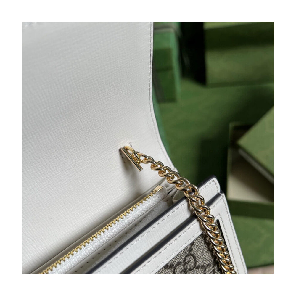 Gucci Jackie 1961 Chain Wallet White 19cm