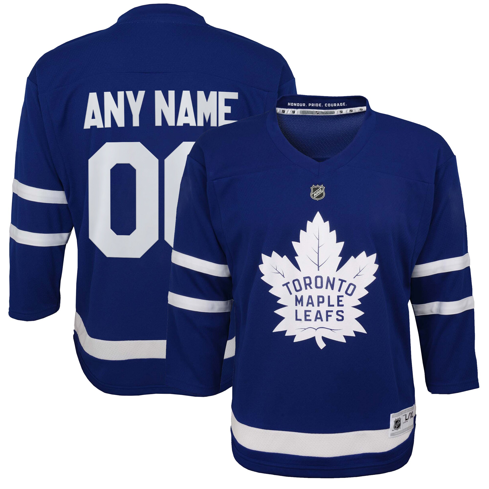 Toronto Maple Leafs Youth Home Replica Custom Jersey – Blue