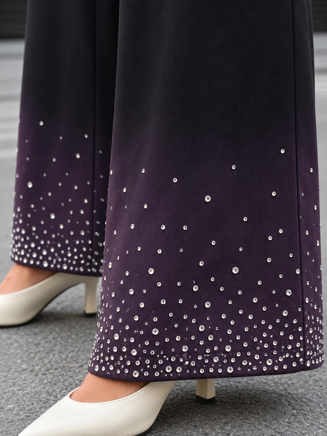 Noir Dusk Crystal-Embellished Trousers