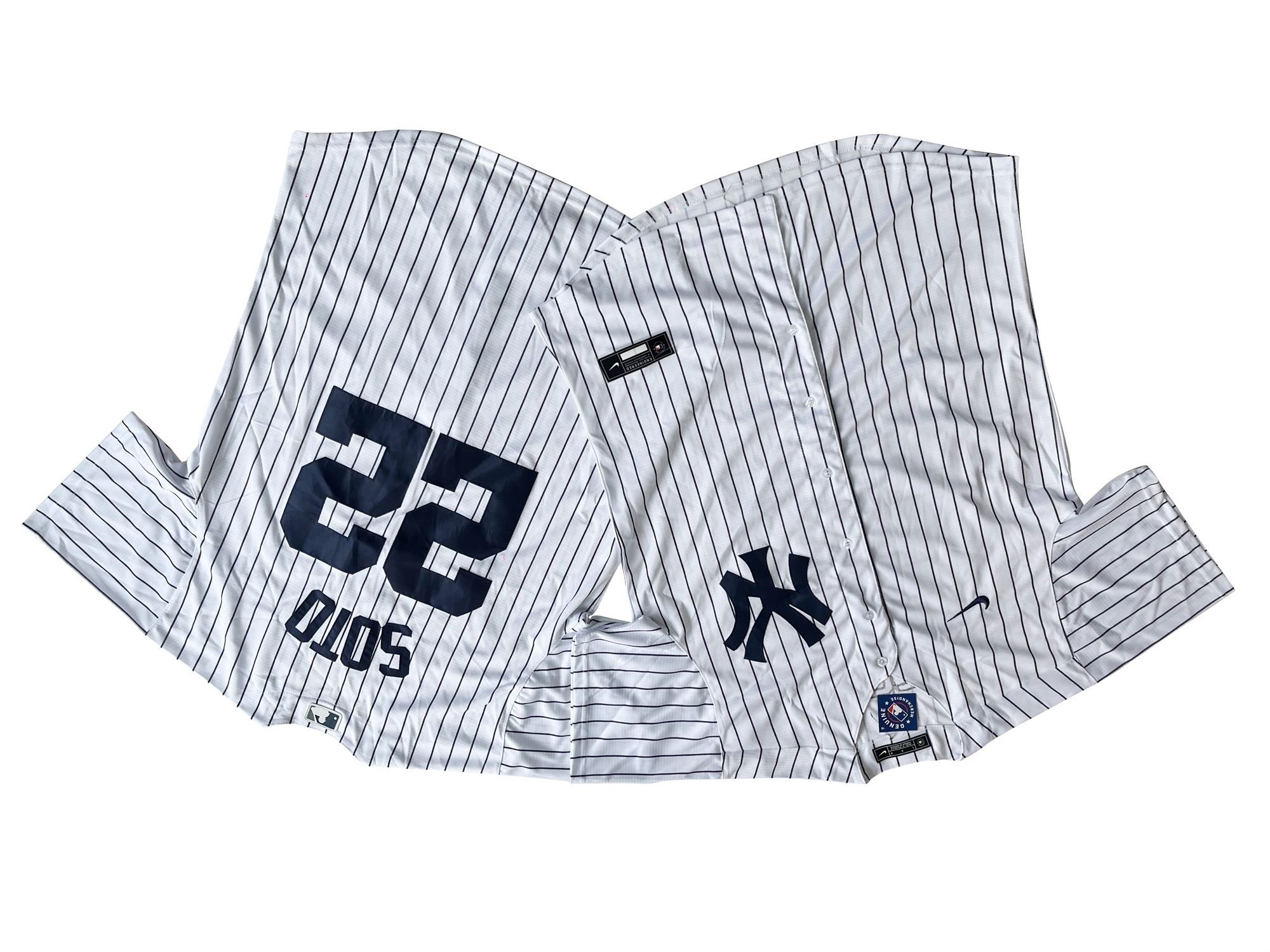 Men's New York Yankees 22# Juan Soto  White Home Replica Player Jersey