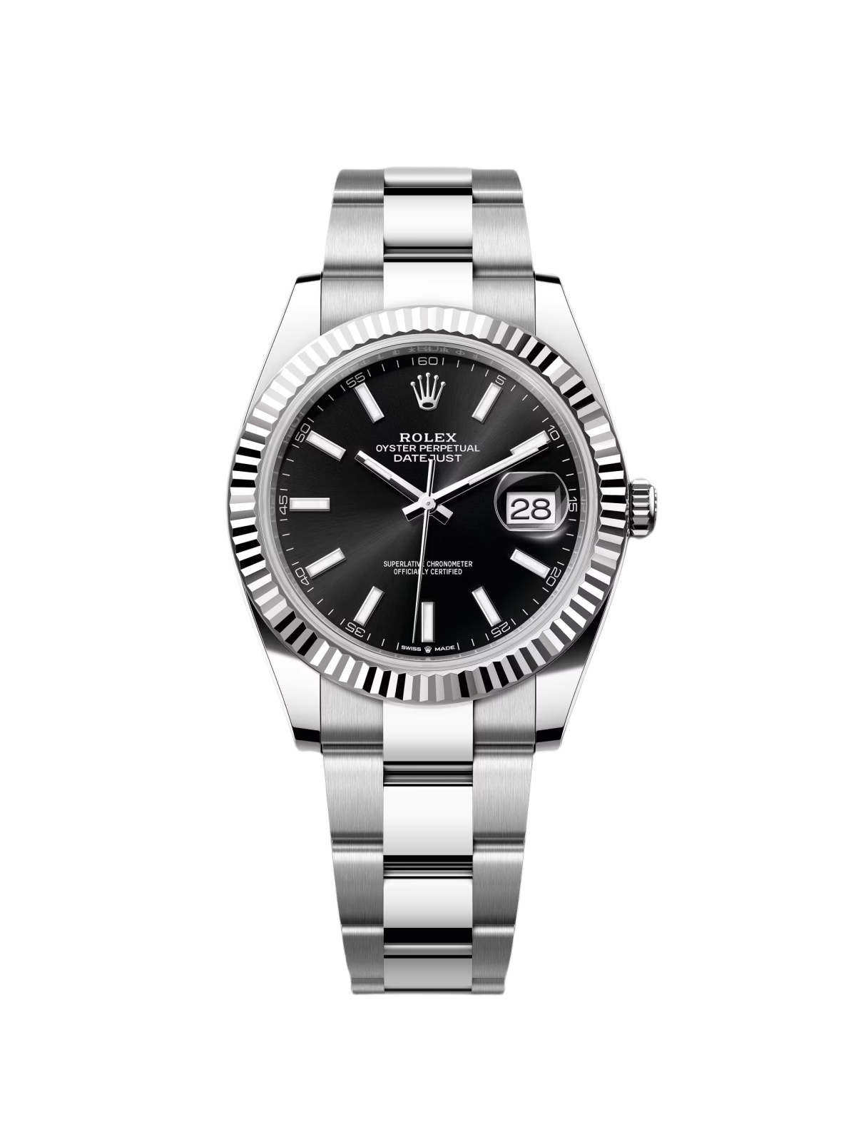 Rolex  Datejust Black Index Jubilee 41mm Stainless Steel - 126334