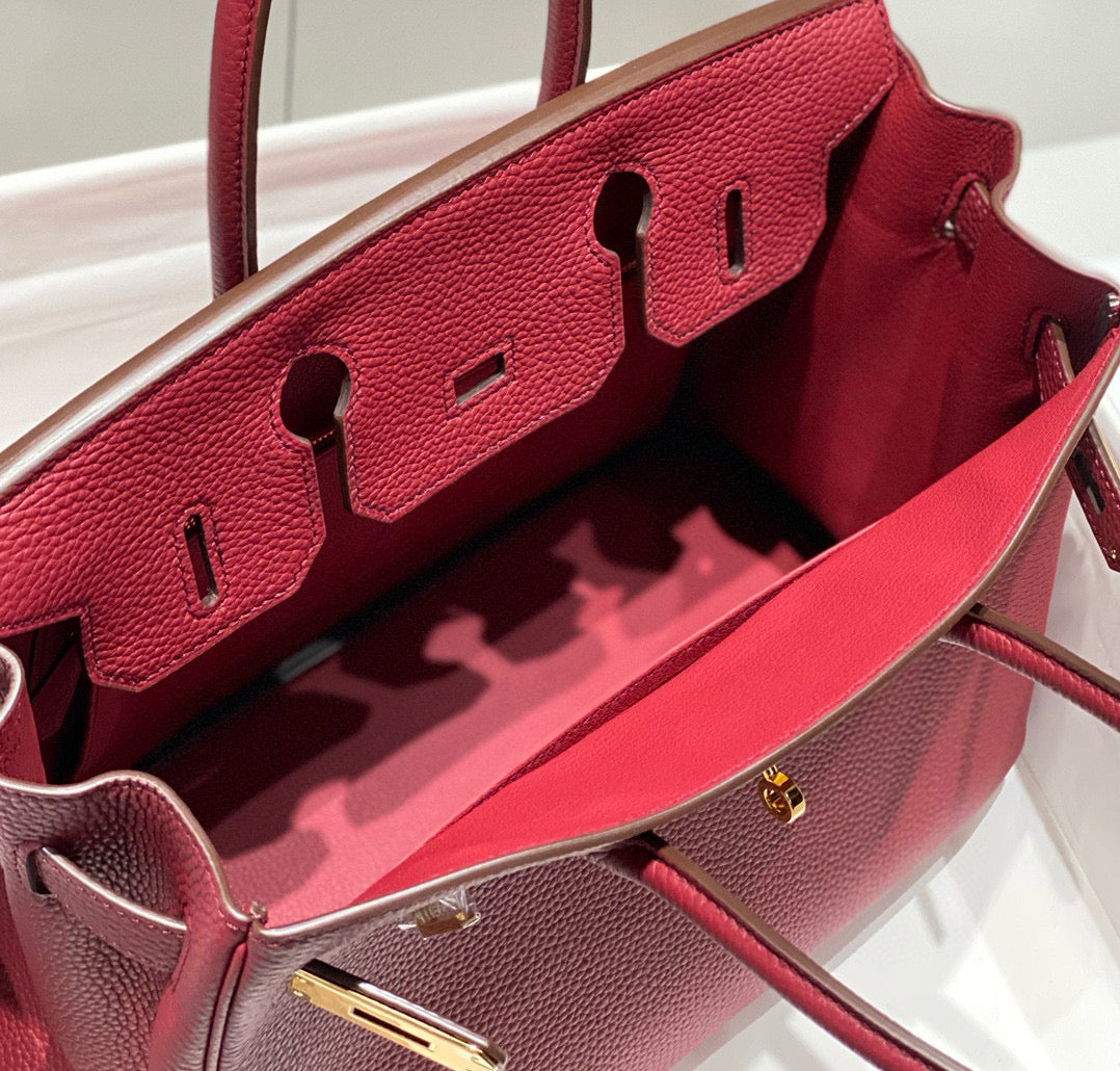 Hermes Birkin 25Cm Rouge H Togo Leather Gold Hardware