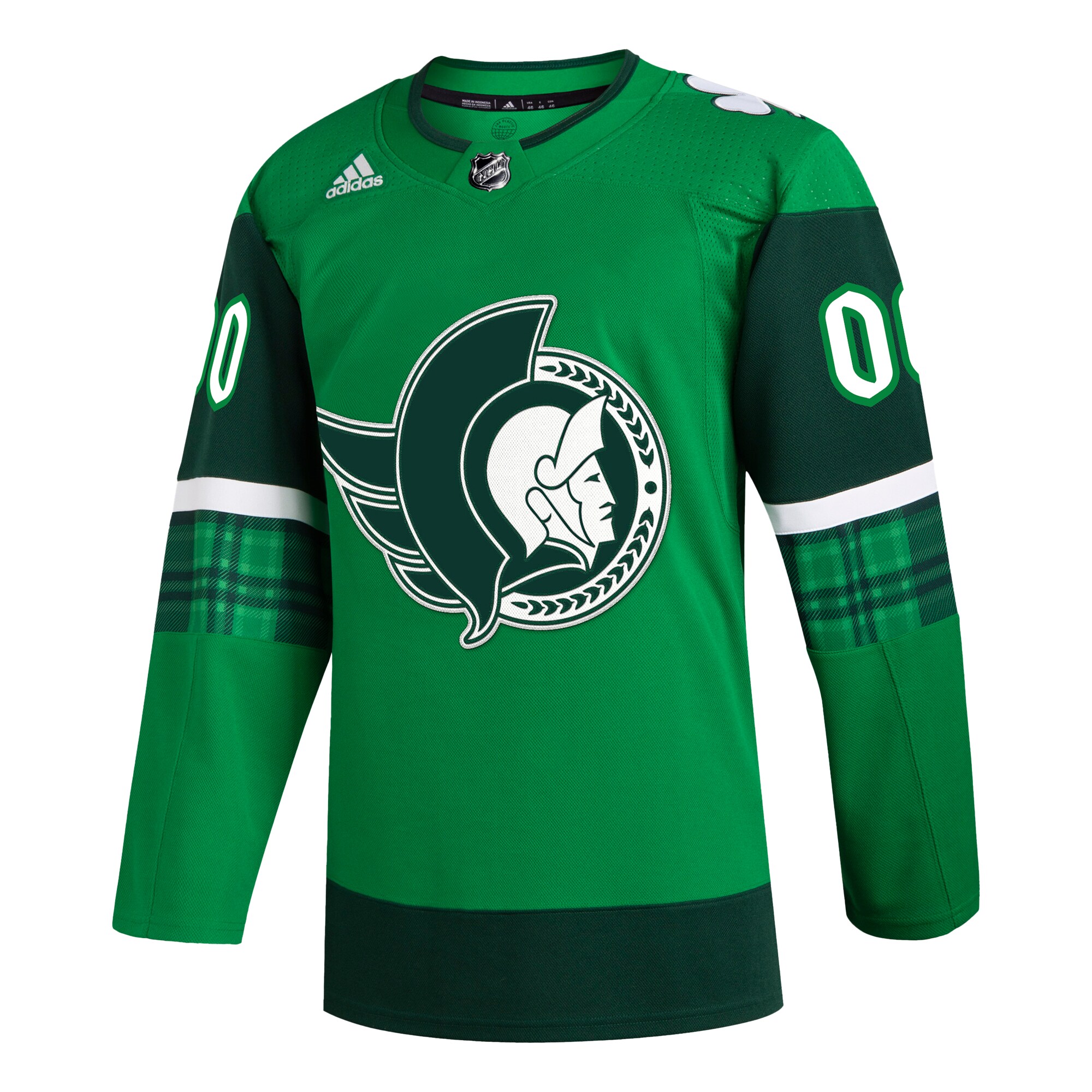 Ottawa Senators adidas St. Patrick’s Day Authentic Custom Jersey – Kelly Green