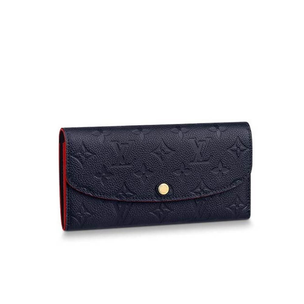 Louis Vuitton Monogram Empreinte Emilie Wallet Marine Rouge