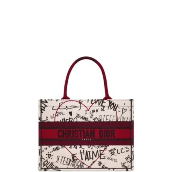 DIOR 41CM MULTICOLOR LARGE BOOK TOTE DIORAMOUR JE TAIME