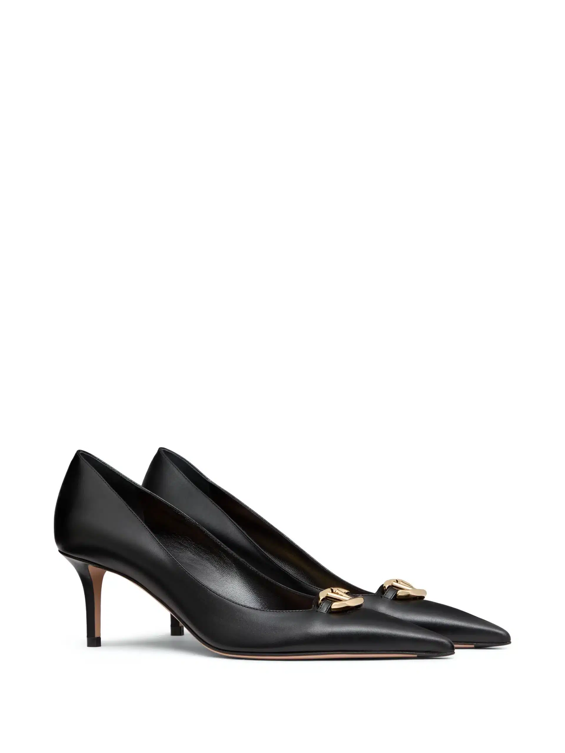 Valentino Garavani VLogo Patent Leather Slingback Pump Black