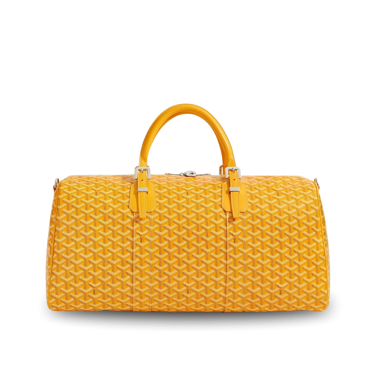 Goyard Boston 50cm Bag Yellow Goyardine Canvas And Calfskin Trim