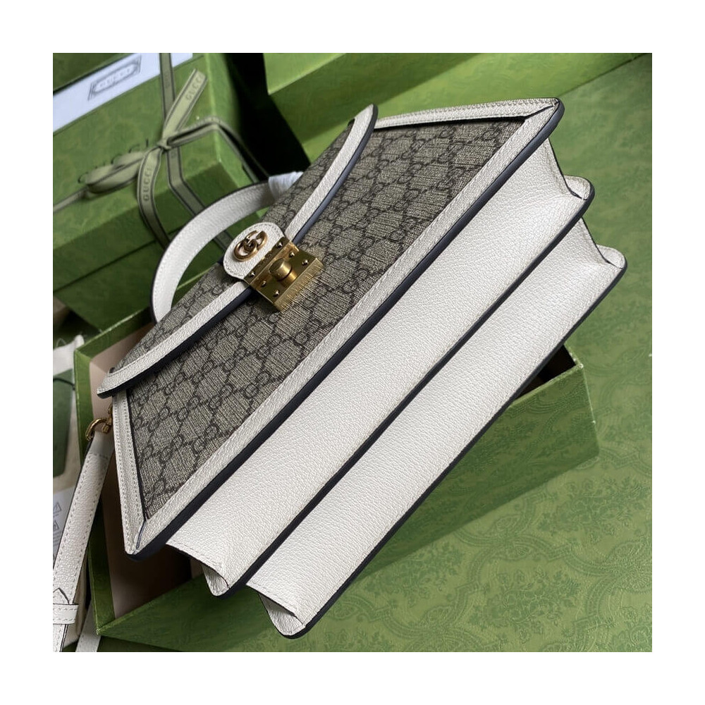 Gucci Ophidia Small Top Handle Bag With Web White