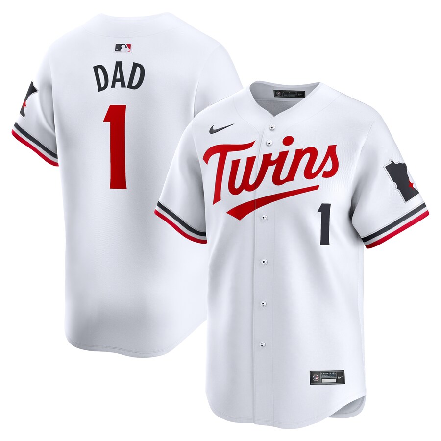 Minnesota Twins #1 Dad Home Limited Jersey White