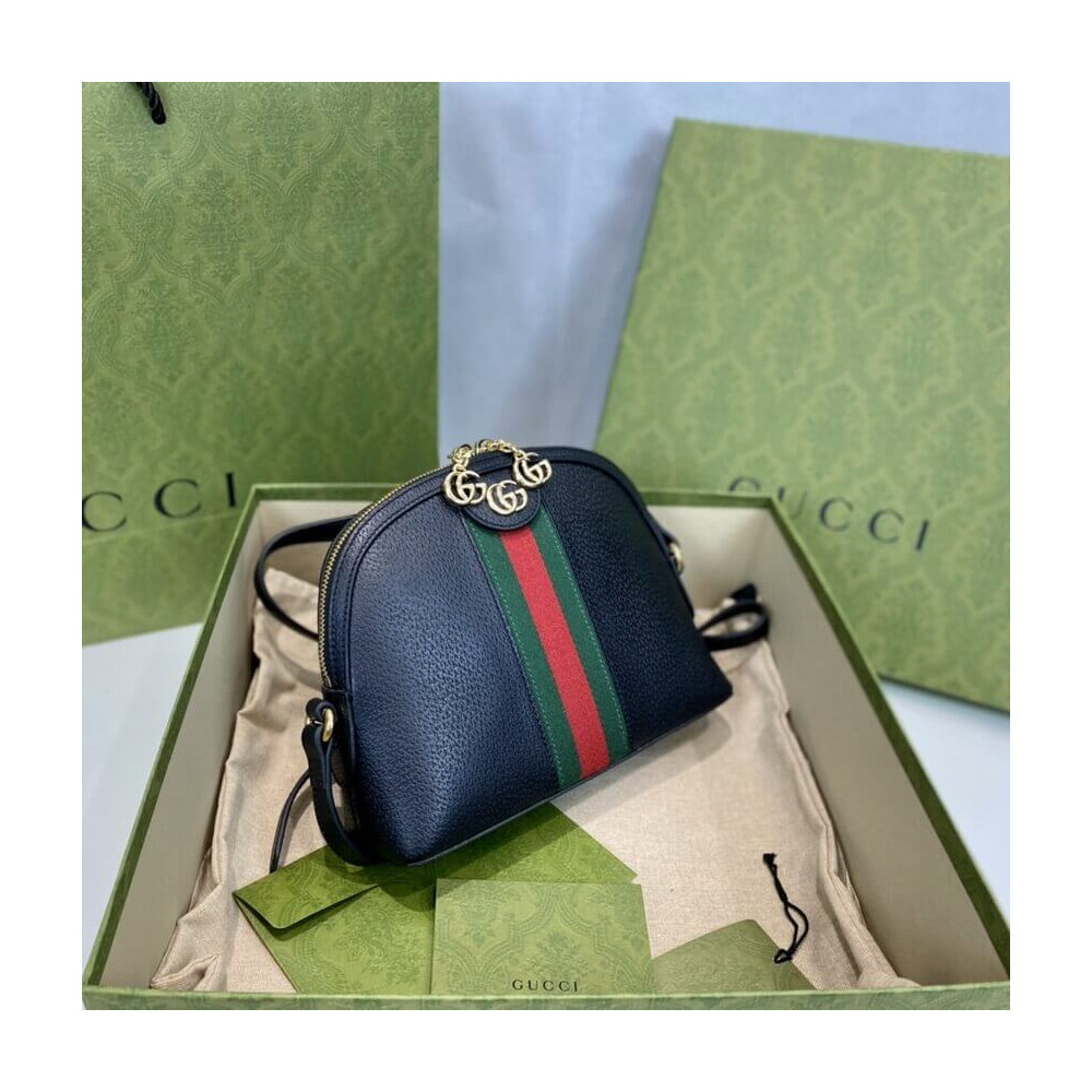 Gucci Ophidia Small Shoulder Bag in Black Leather