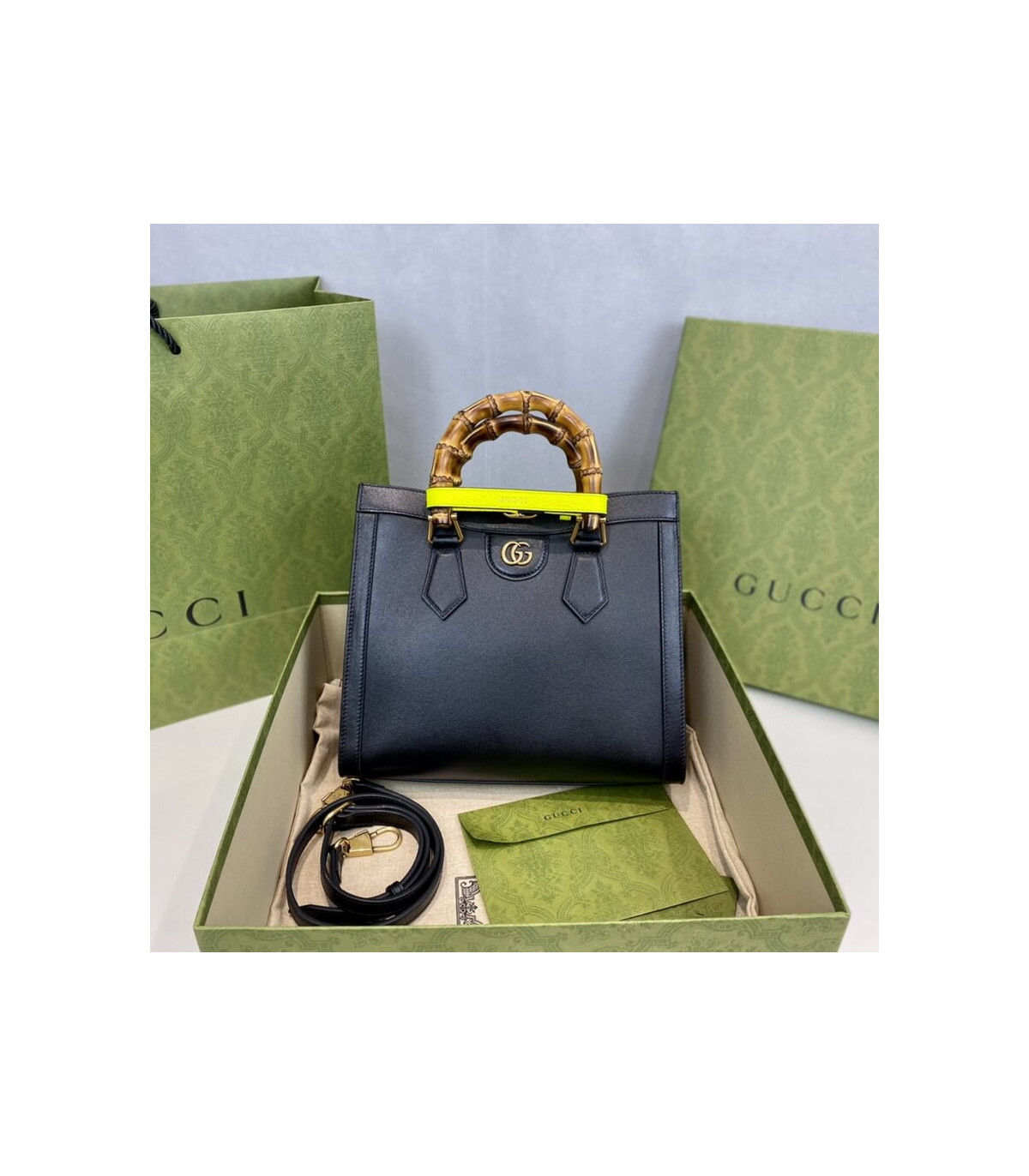 Gucci Diana Small Tote Bag Black