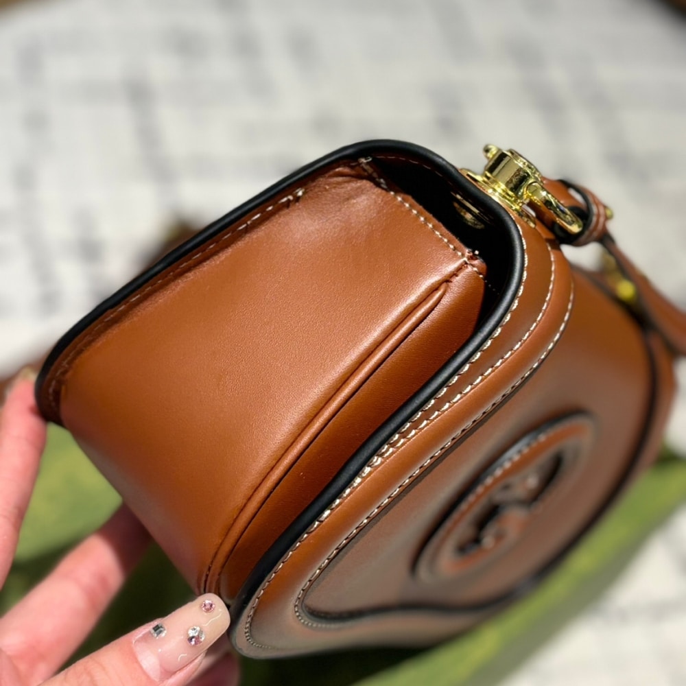 Gucci Blondie Mini Shoulder Bag Brown 22Cm 815700 Aaec2 2718