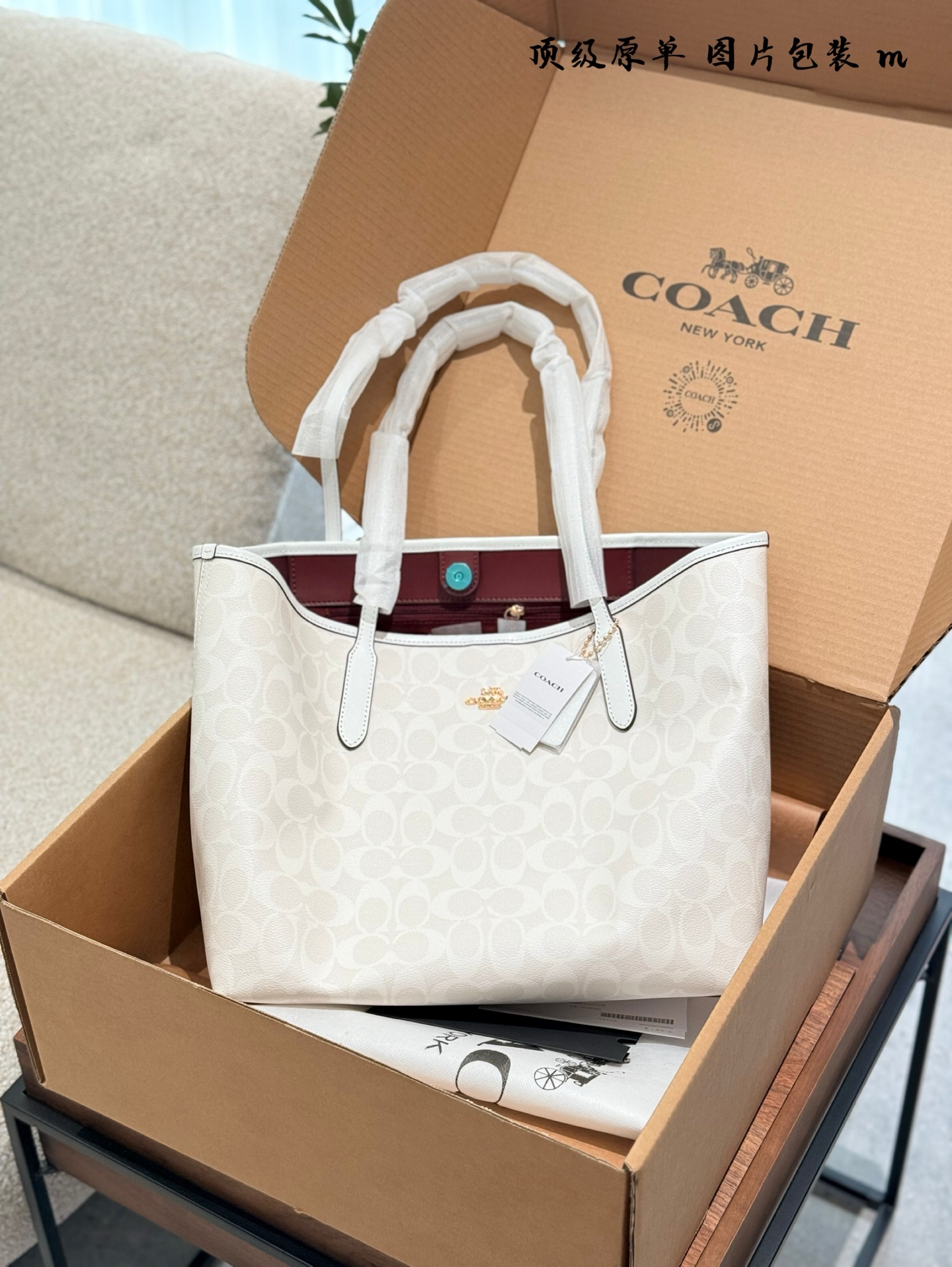 Coach City Tote In Signature Canvas