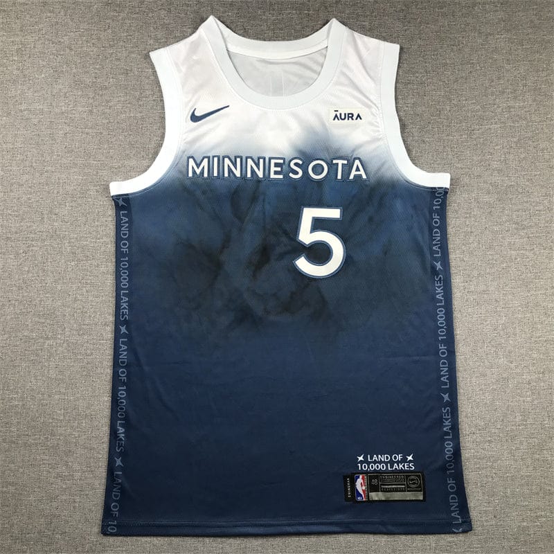 Men's Jersey 2024 Season Timberwolves #5 Blue City Edition EDWARDS