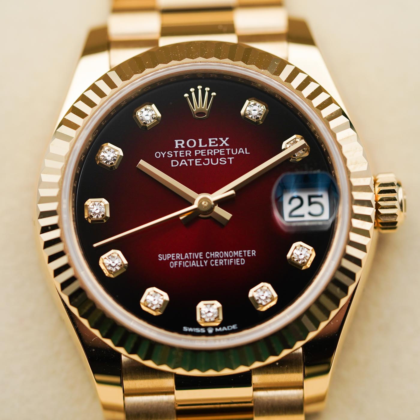 [Superclone] Rolex Datejust 31mm Red Ombré Dial President 278278