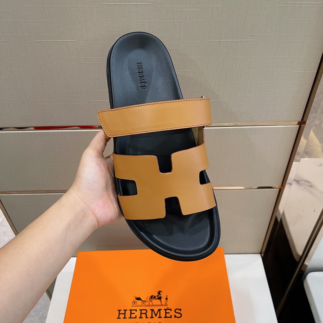 HERMES SANDALS TAKARA BROWN