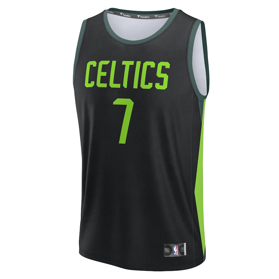 Youth Boston Celtics Jaylen Brown Fanatics Black 2024/25 Fast Break Jersey - City Edition