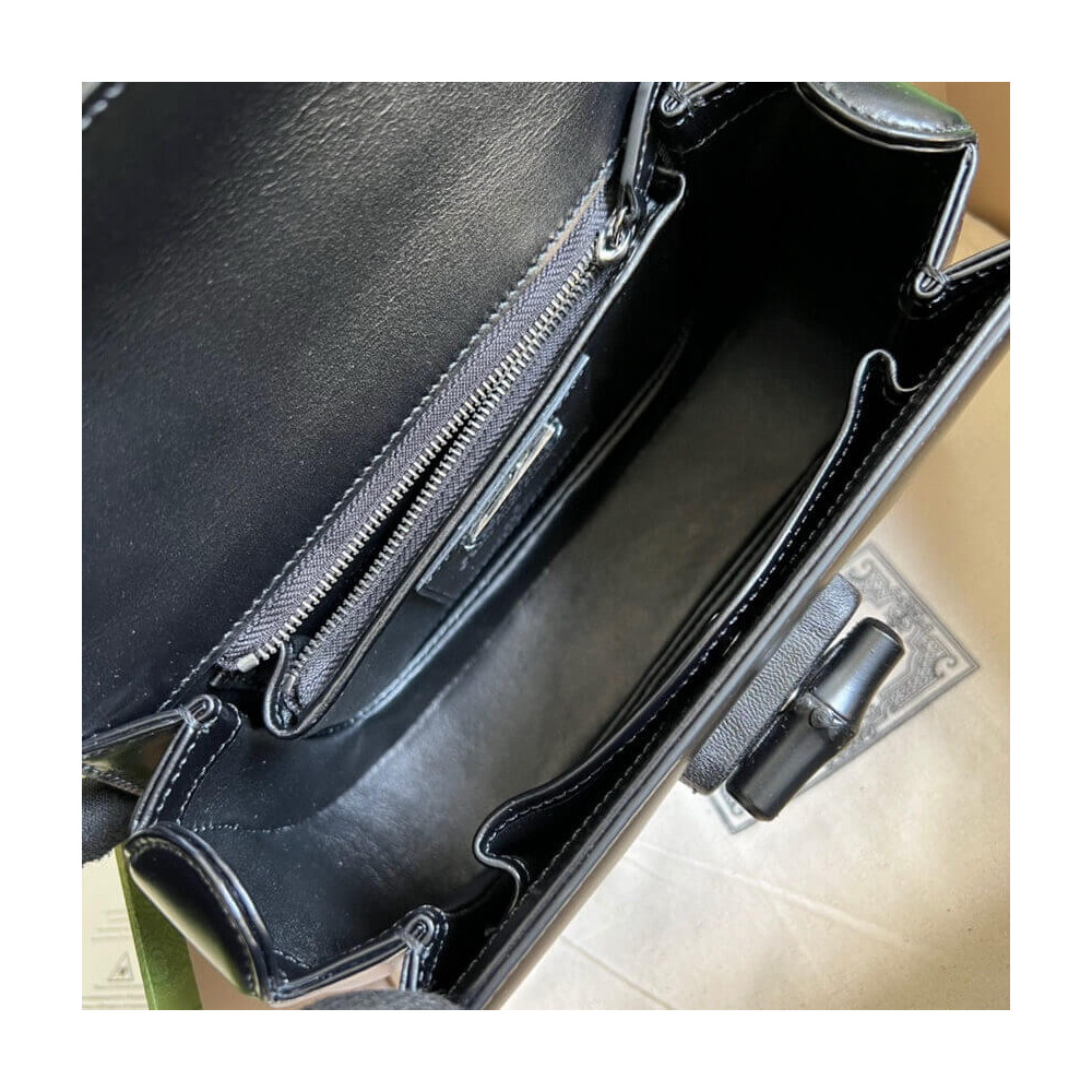 Gucci Small Top Handle Bag with Bamboo Black