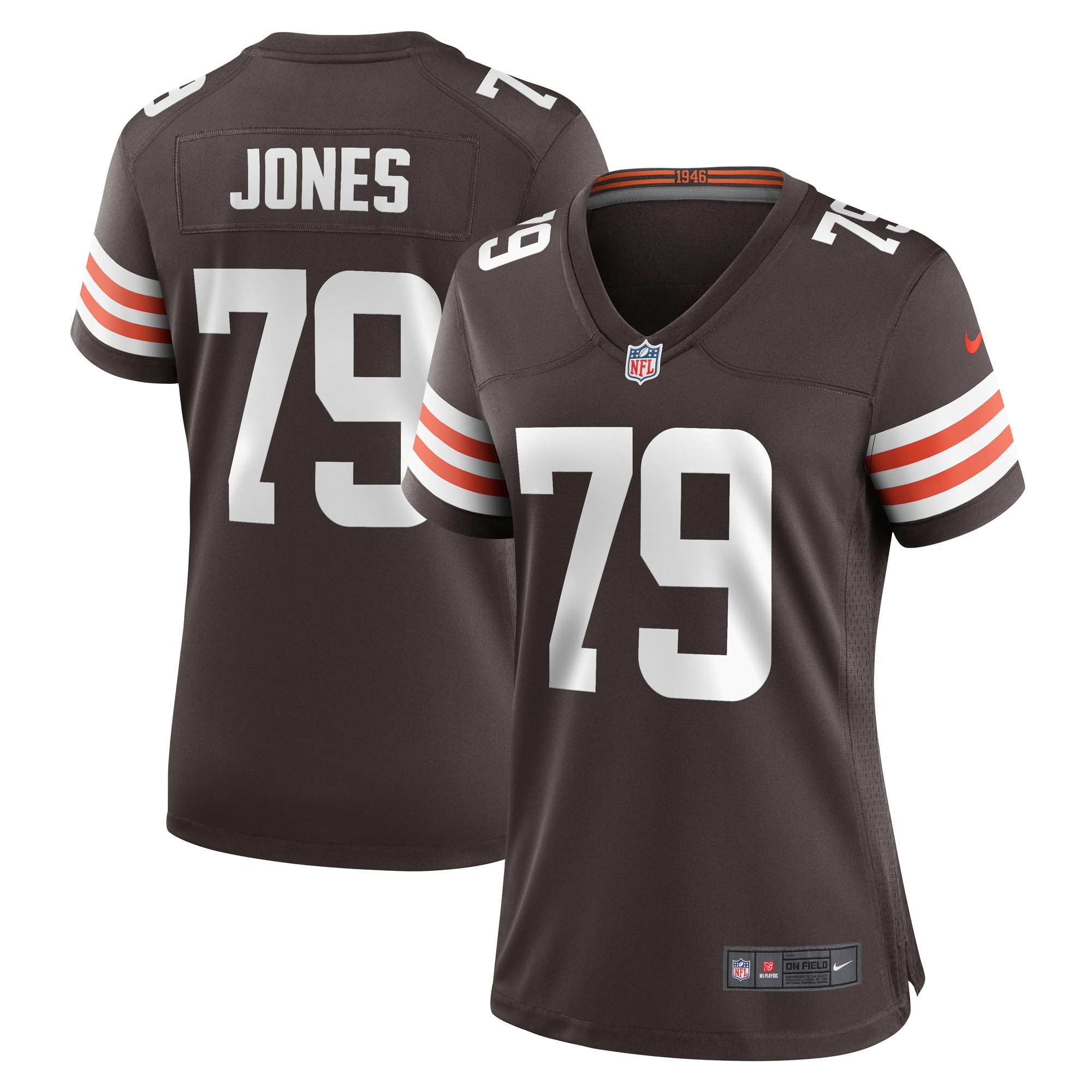 Dawand Jones Cleveland Browns Nike Women's Team Game Jersey -  Brown