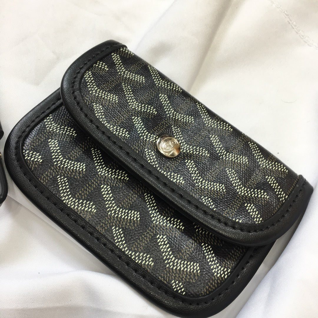 Goyard Anjou Mini Bag 20cm Black Canvas