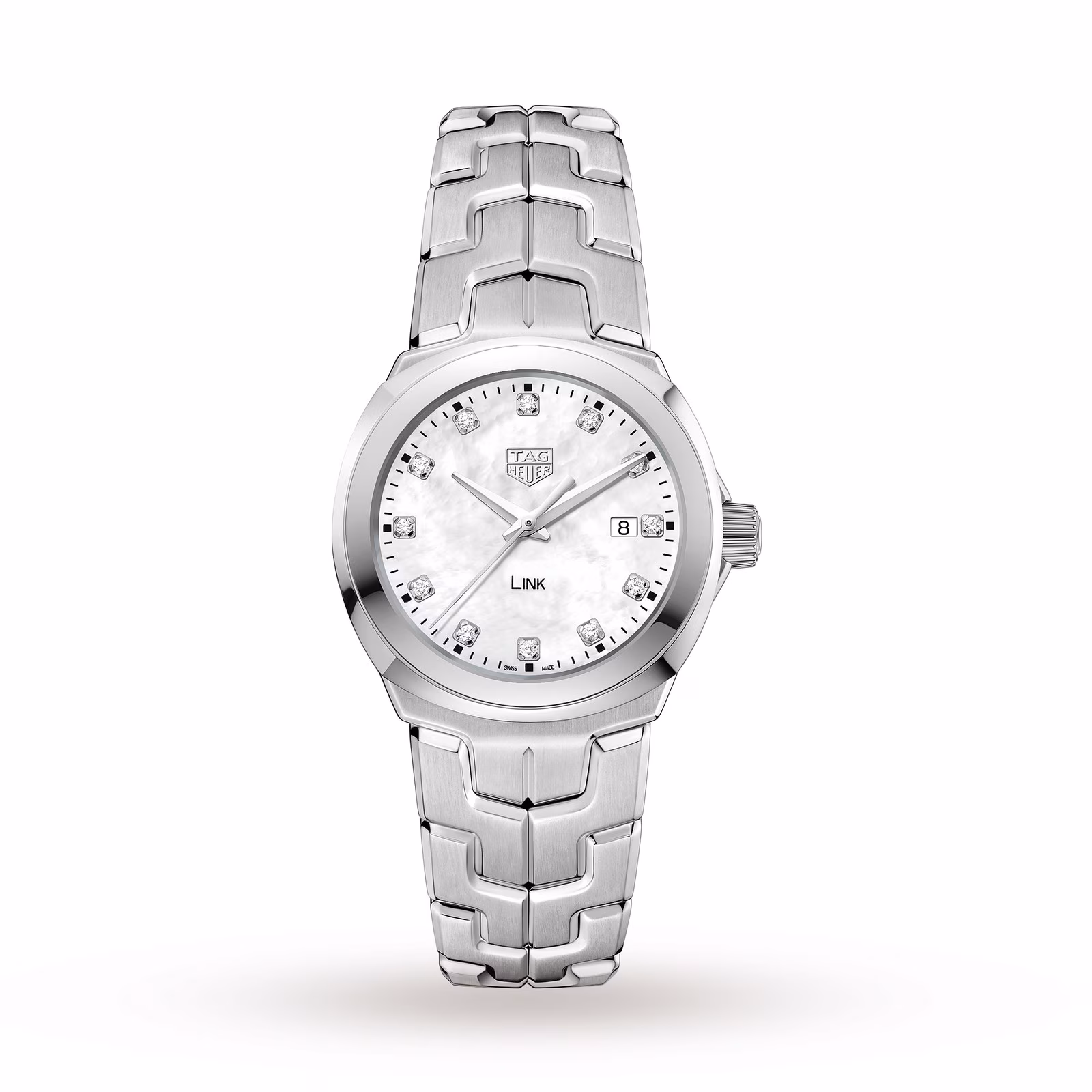 TAG Heuer Link Date Quartz Date Mother Of Pearl 32mm Ladies Watch WBC1312.BA0600