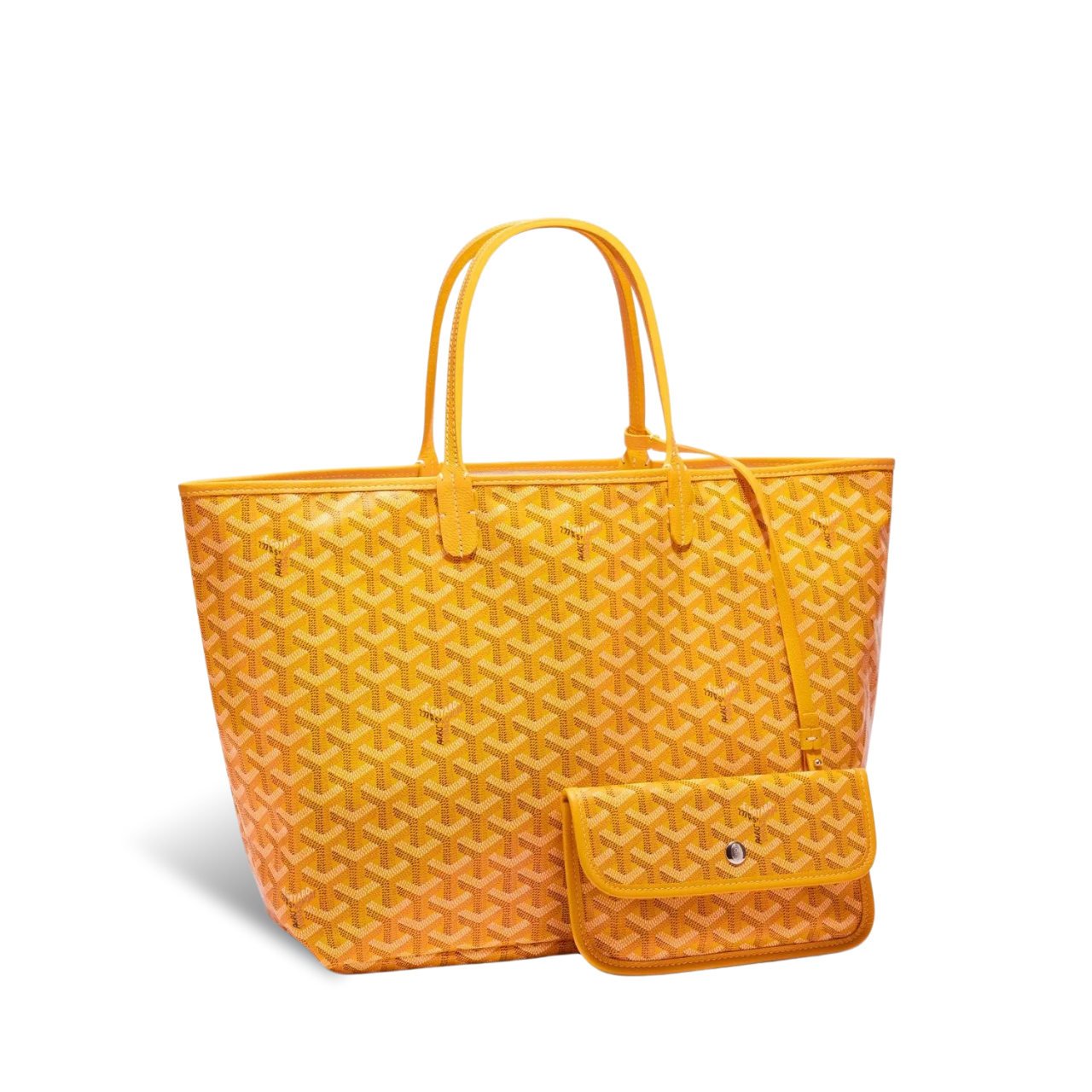 Goyard Saint Louis Pm 34Cm Yellow Canvas Chevroches Calfskin